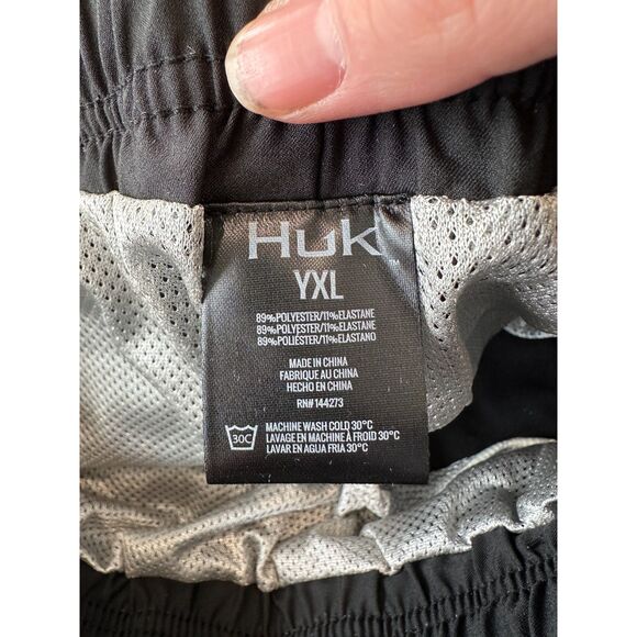 NWT Huk Boys Pursuit Volley Swim Shorts Black Size Youth XL - Picture 6 of 7